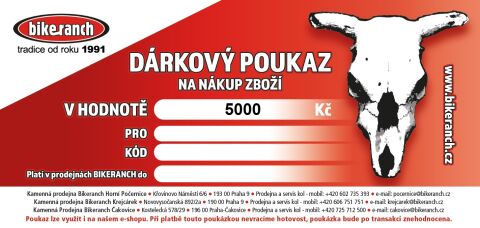 DÁRKOVÁ POUKÁZKA - 5000,- Kč