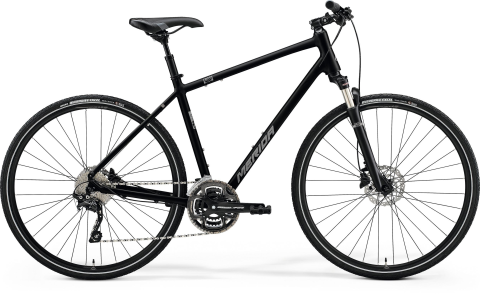 MERIDA CROSSWAY 300 Glossy Black(Matt Silver) 2023 vel.L