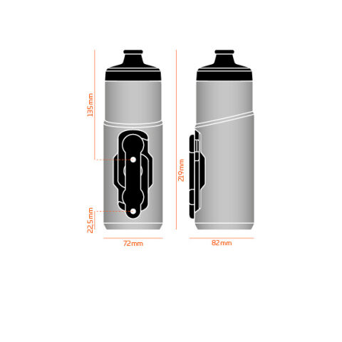 FIDLOCK láhev Twist set 600ml + základna na rám
